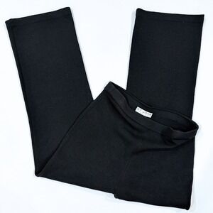St John Basics Santana Knit Pants Black Size 12 Pull On EUC Quiet Luxury